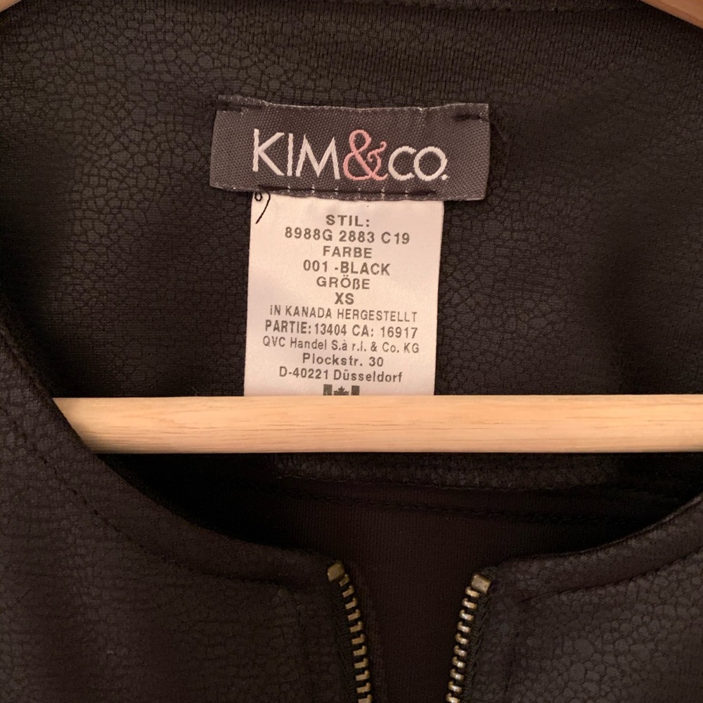Kim & Co Faux Leather Jacket Size Xs View 3